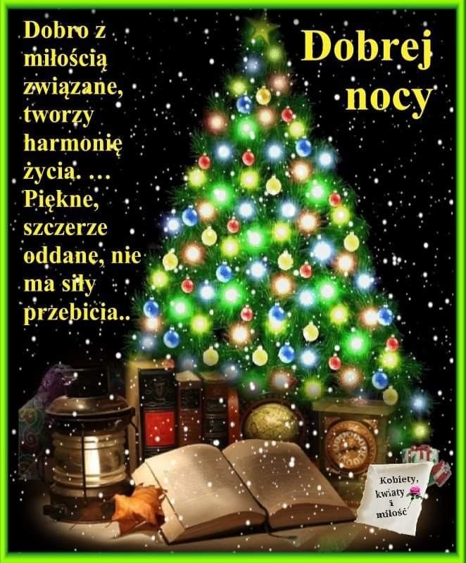 Choinka z życzeniami na dobranoc